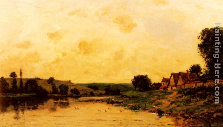 Hippolyte Camille Delpy Lavandiere Au Bord De La Riviere
